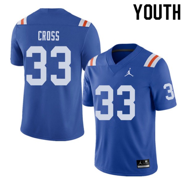 Jordan Brand Youth #33 Daniel Cross Florida Gators Throwback Alternate College Football Jersey